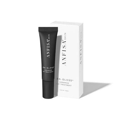 Black tube and white box of ANFISA skin on a white background