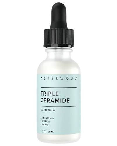 Asterwood Triple Ceramide serum bottle on a white background