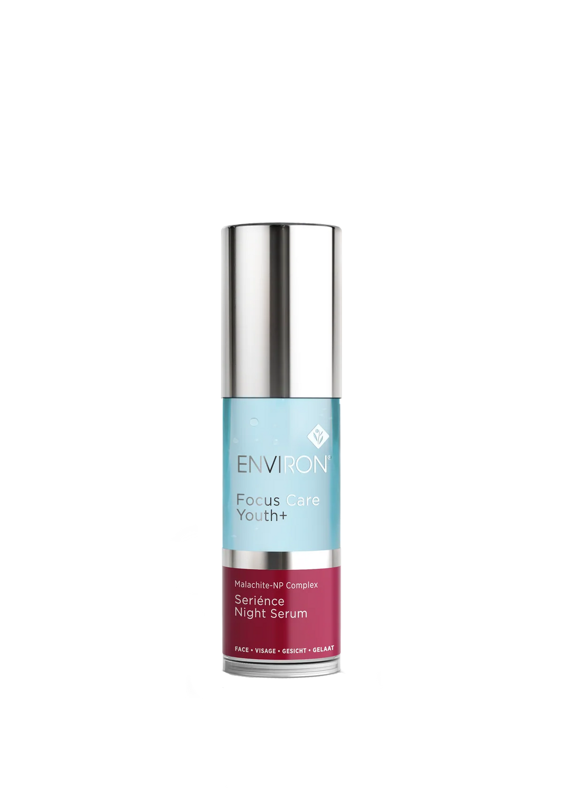 Environ skincare serum bottle on a white background